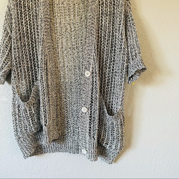 Urban Outfitters Grey Open Knit Slub Cardigan - Picture 3 of 10